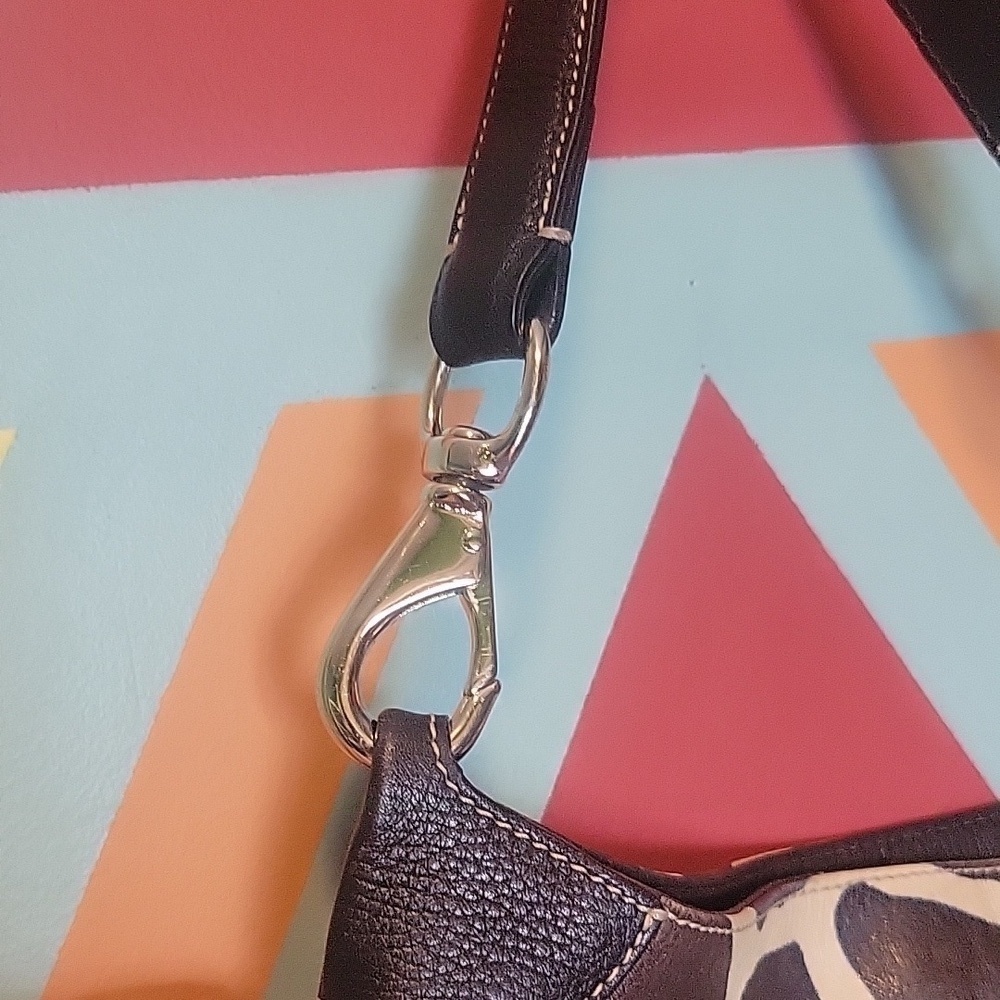 Dooney & Bourke Vintange Vacchetta Leather Giraffe Print Shoulder/ Hobo Bag+ Tag - Picture 10 of 16